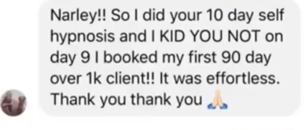 Testimonial about booking a first 1k client